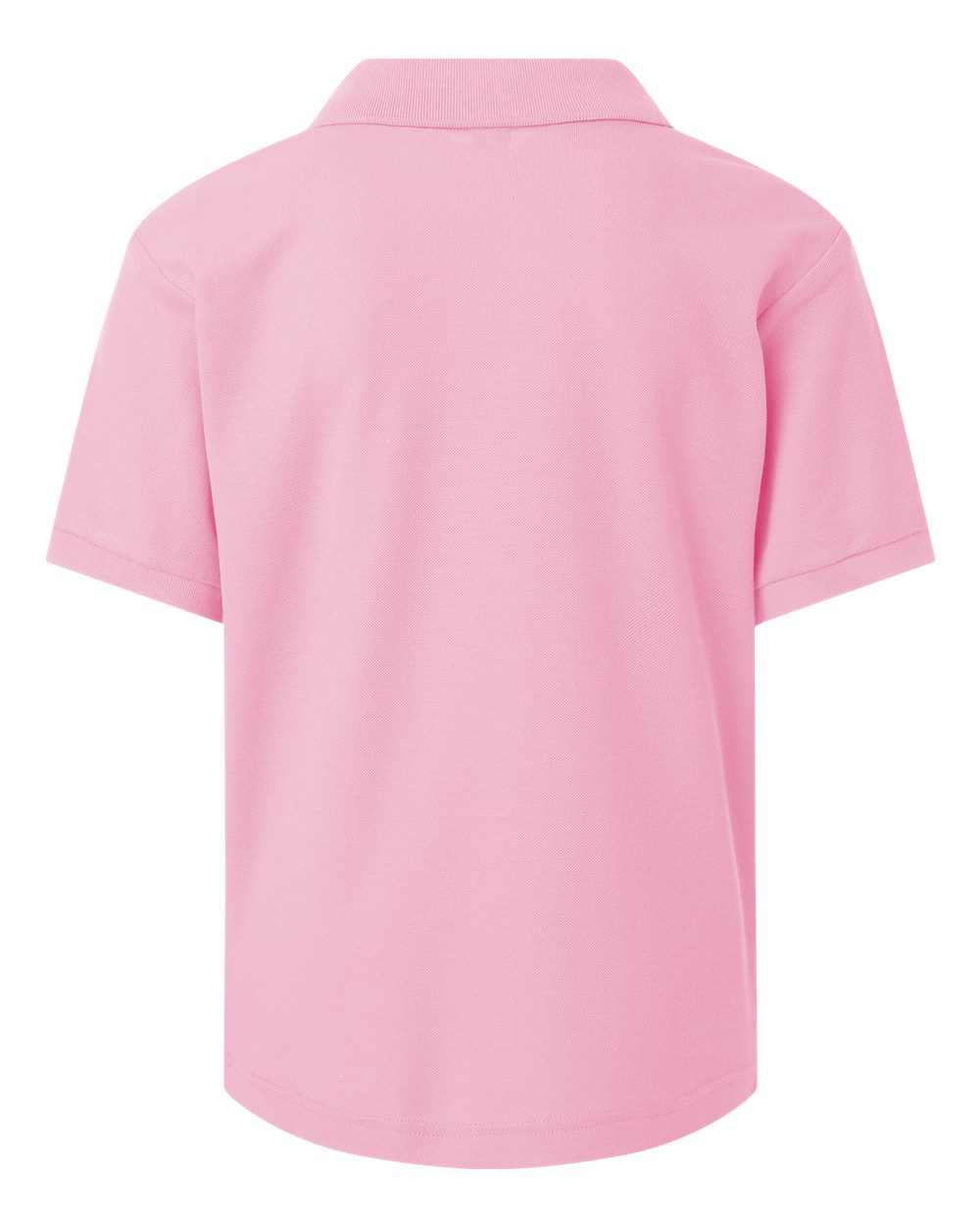 Rear View of Light Pink Youth Pique Polo - 62800Y