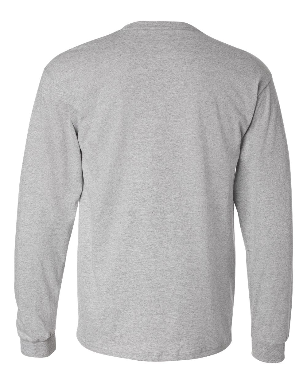 Rear View of Light Steel Authentic Long Sleeve T-Shirt - 5586