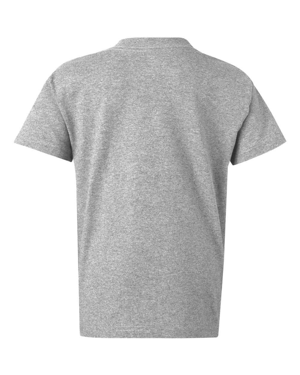 Rear View of Light Steel Authentic Youth T-Shirt - 5450