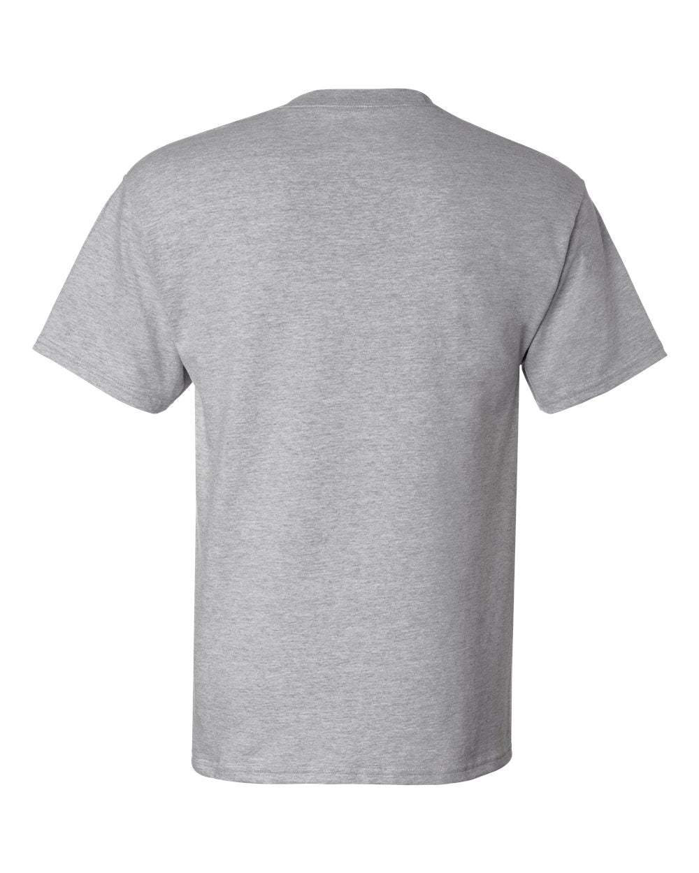 Rear View of Light Steel Beefy-T® Pocket T-Shirt - 5190