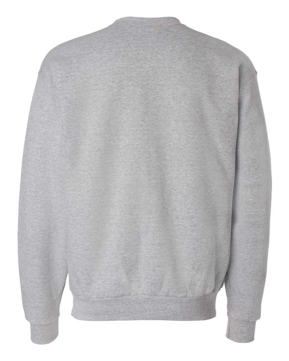 Rear View of Light Steel Ecosmart® Crewneck Sweatshirt - P160