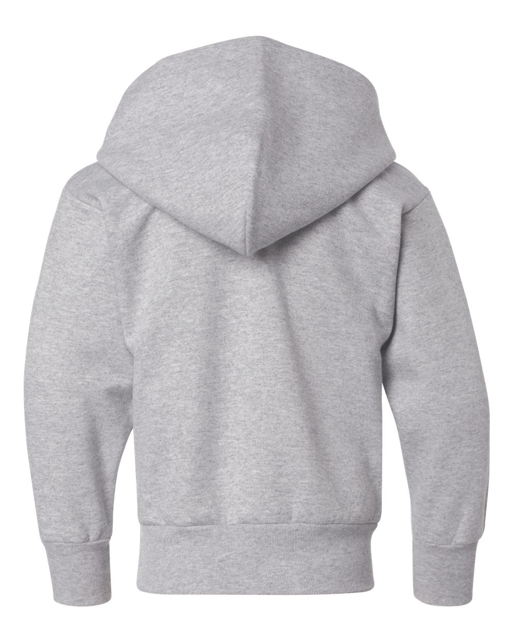 Rear View of Light Steel Ecosmart® Youth Hooded Sweatshirt - P473