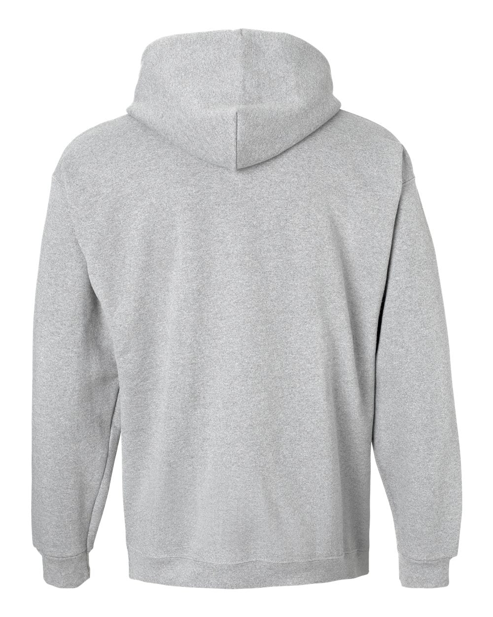 Rear View of Light Steel Ultimate Cotton® Hooded Sweatshirt - F170