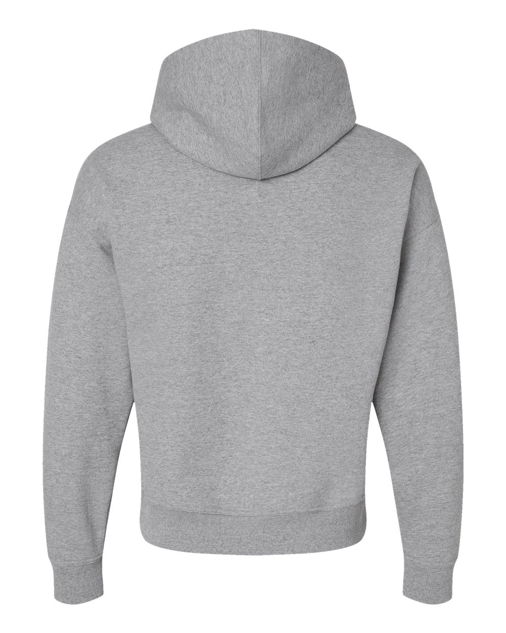 Rear View of Light Steel Women's Powerblend® Hooded Sweatshirt - S760