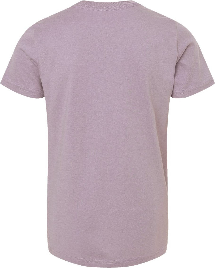 Rear View of Light Violet Youth Jersey Tee - 3001Y