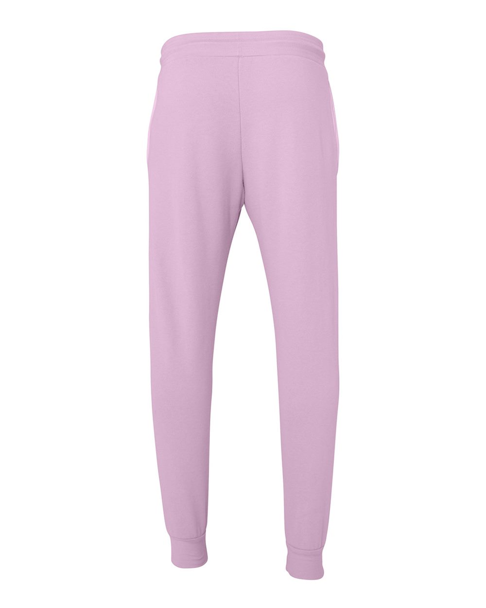 Rear View of Lilac Sponge Fleece Jogger Sweatpants - 3727