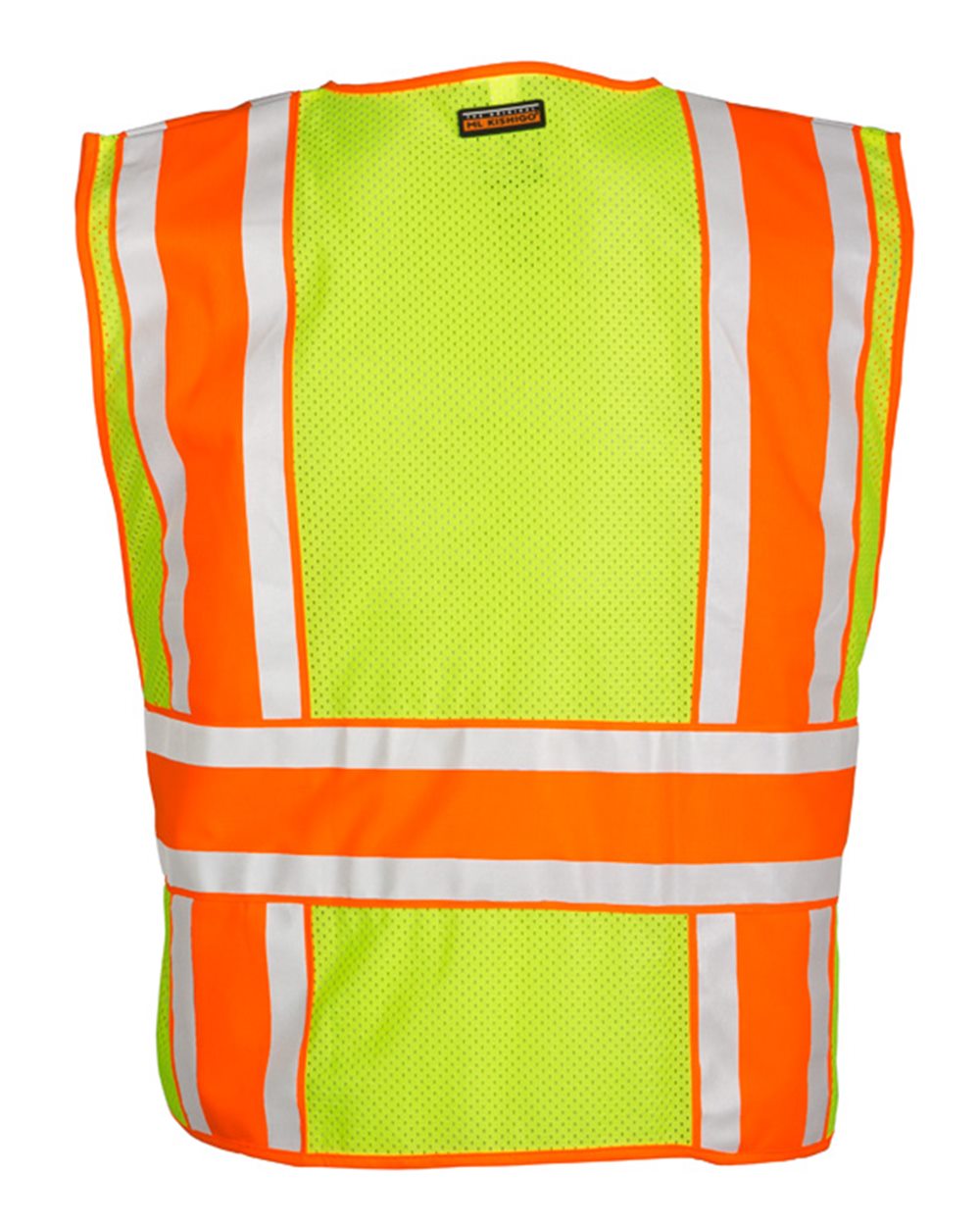 Rear View of Lime 4 Season Breakaway Vest - 1166B