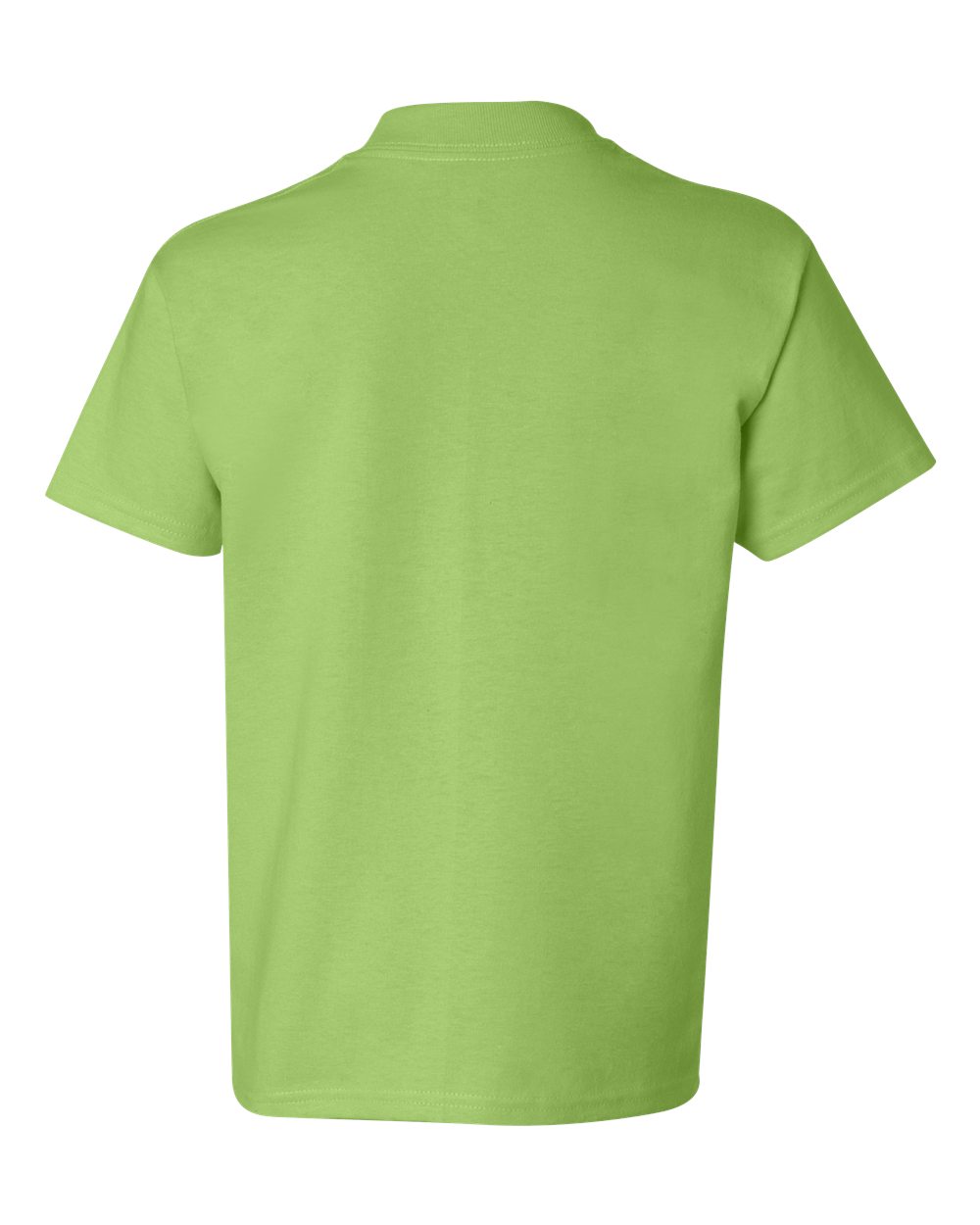 Rear View of Lime Authentic Youth T-Shirt - 5450