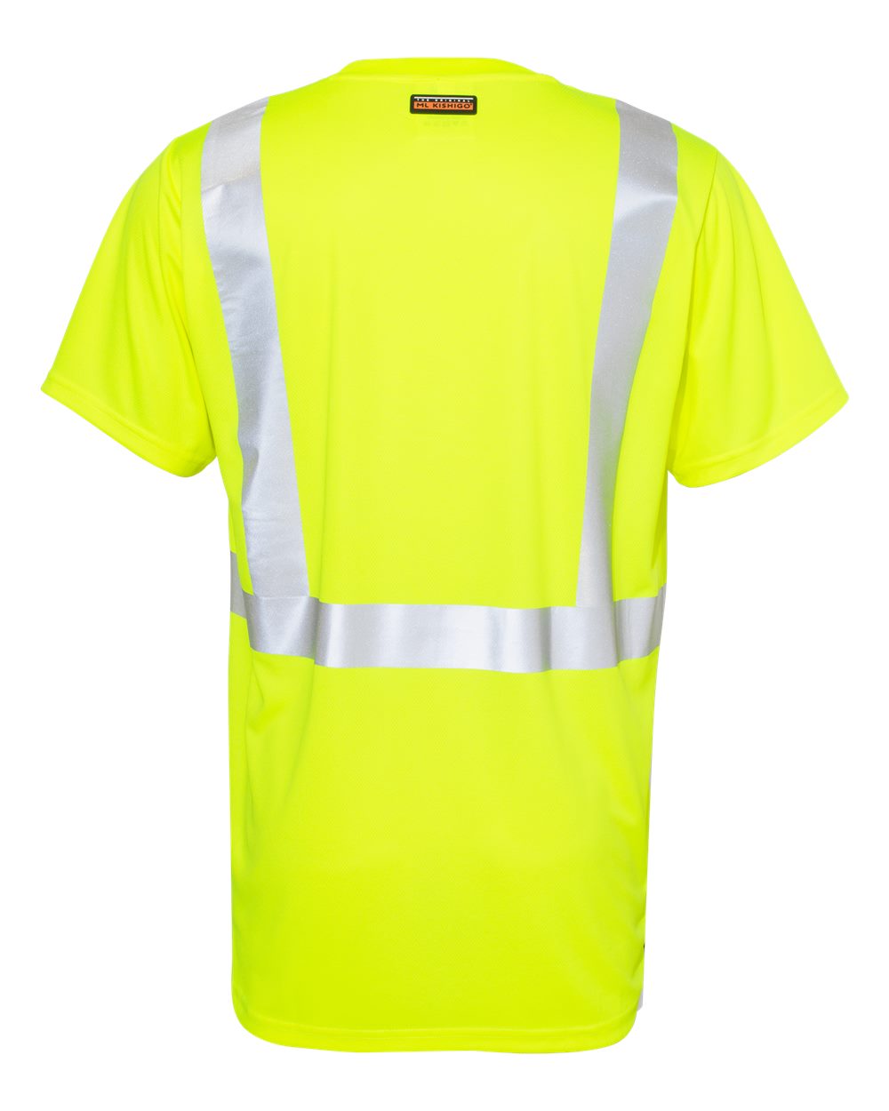 Rear View of Lime Black Bottom Class 2 T-Shirt - 9162