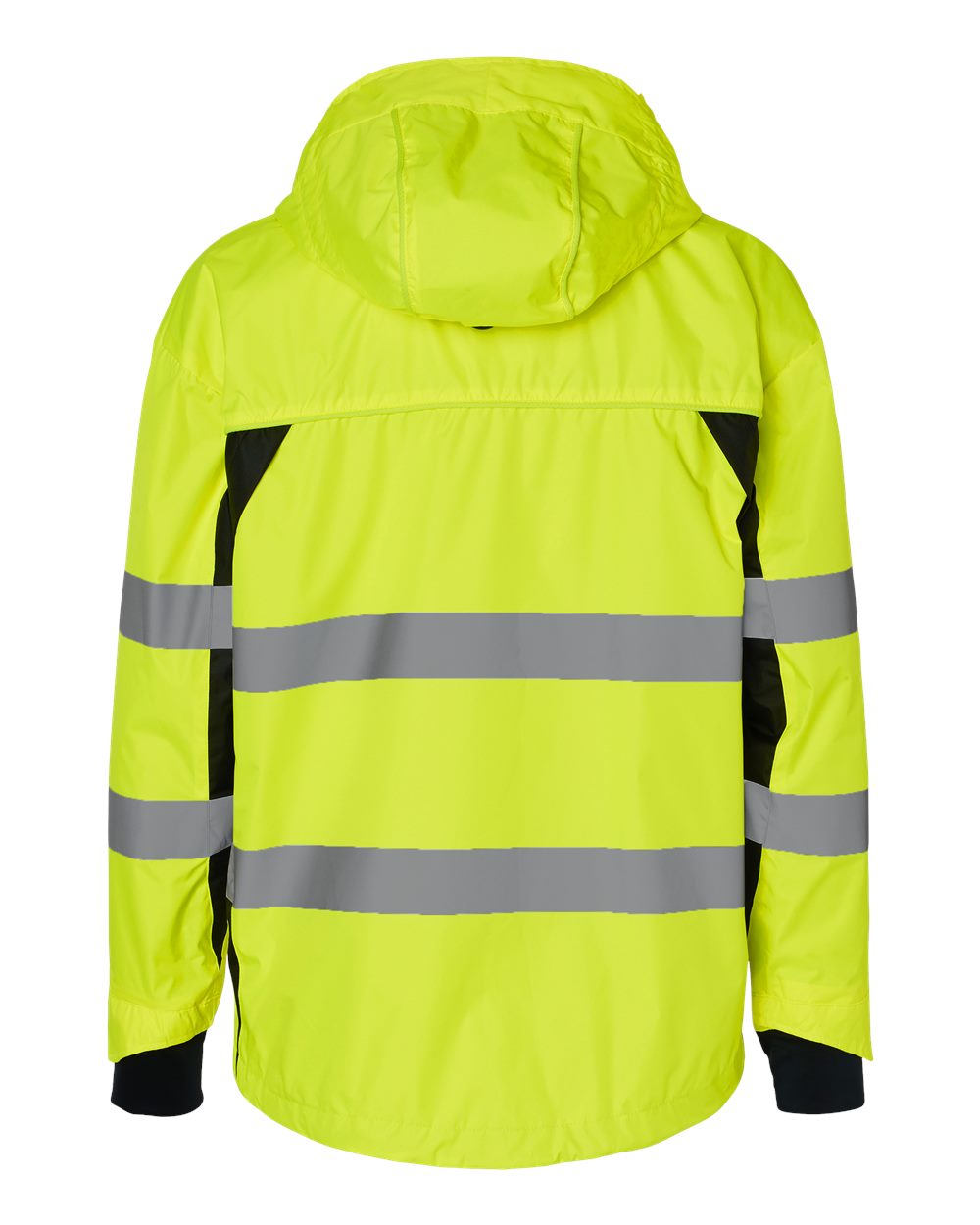 Rear View of Lime/ Black Premium Black Series® Windbreaker - WB102