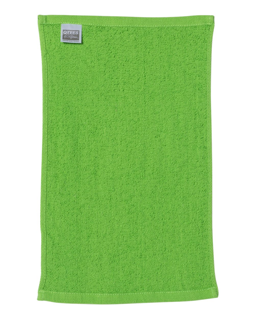 Front View of Lime Budget Rally Towel - T18
