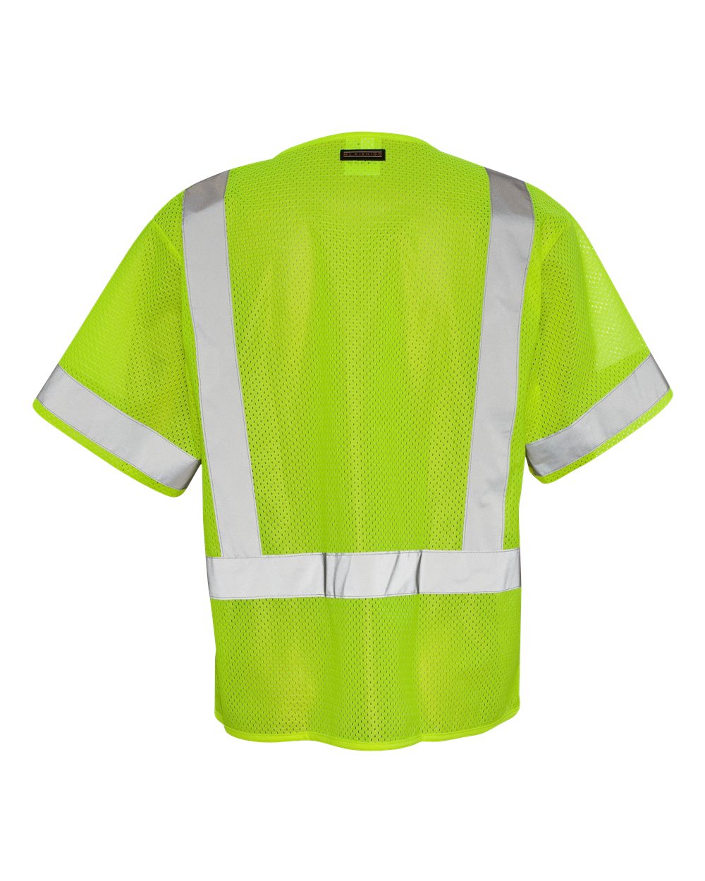 Rear View of Lime Class 3 Economy Vest - 1264-1265