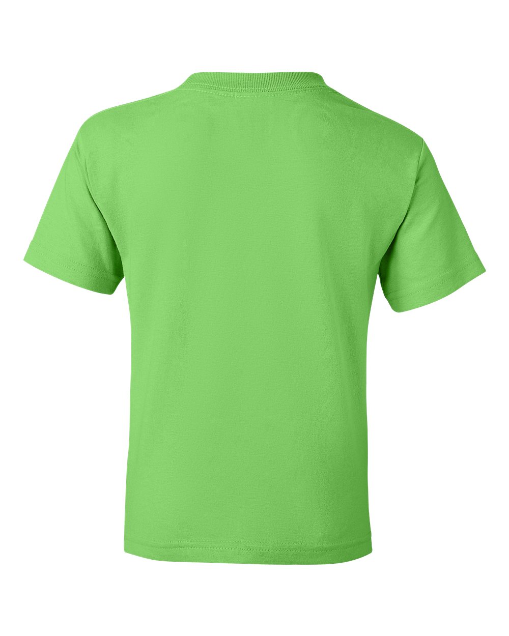 Rear View of Lime DryBlend® Youth T-Shirt - 8000B