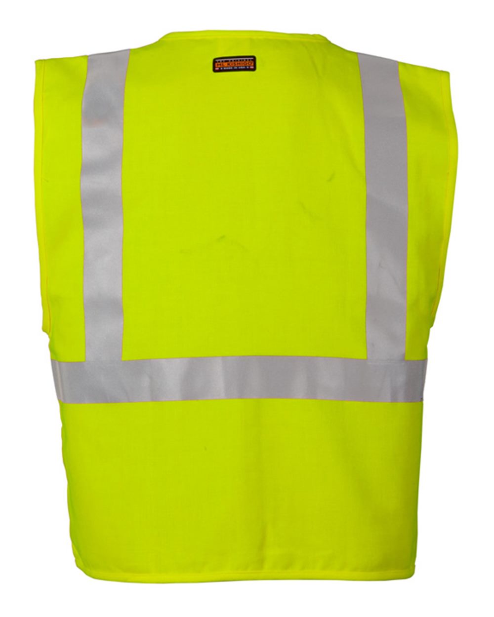 Rear View of Lime FR ARC Vest - F442