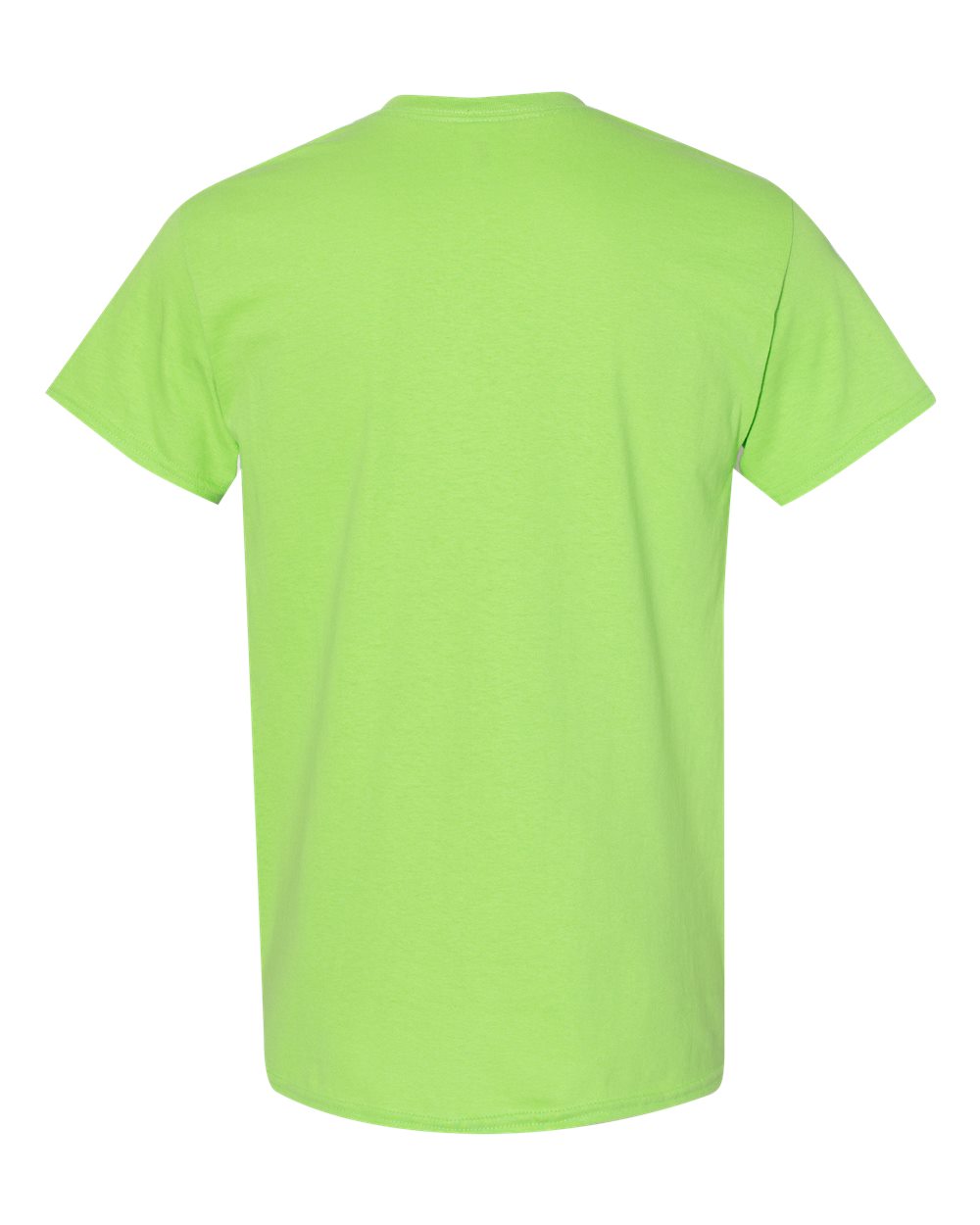 Rear View of Lime Heavy Cotton™ T-Shirt - 5000