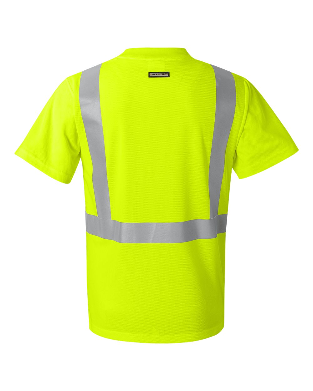Rear View of Lime High-Performance Microfiber T-Shirt - 9110-9111
