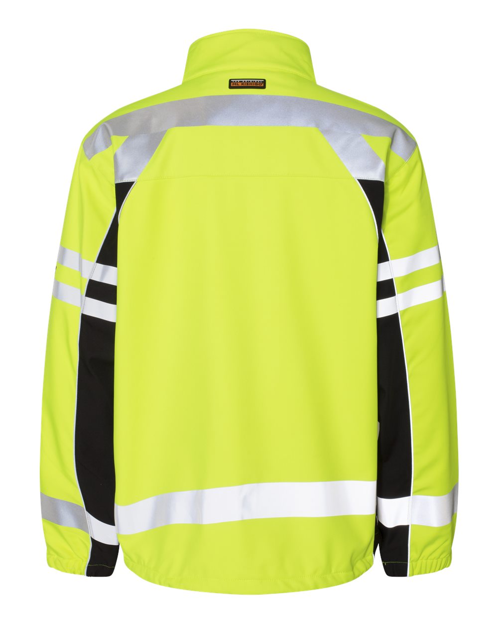 Rear View of Lime Premium Black Series® Class 3 Soft Shell Jacket - JS137-138