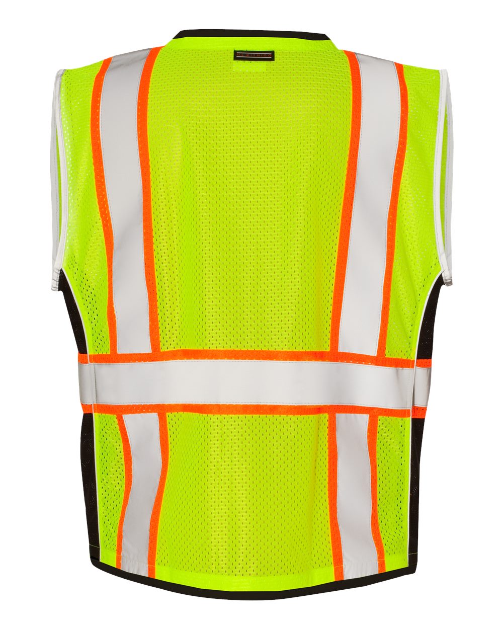 Rear View of Lime Premium Black Series® Heavy-Duty Vest - 1513-1514