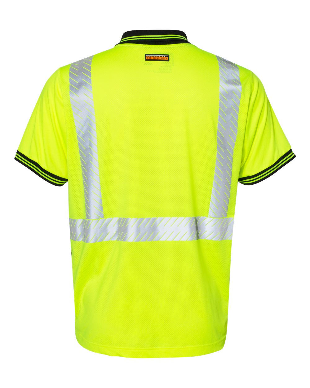 Rear View of Lime Premium Black Series® High-Performance Polo - 9220