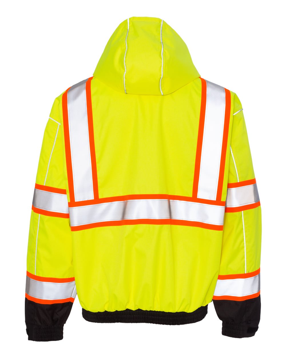 Rear View of Lime Premium Brilliant Series® Bomber Jacket - JS119-120