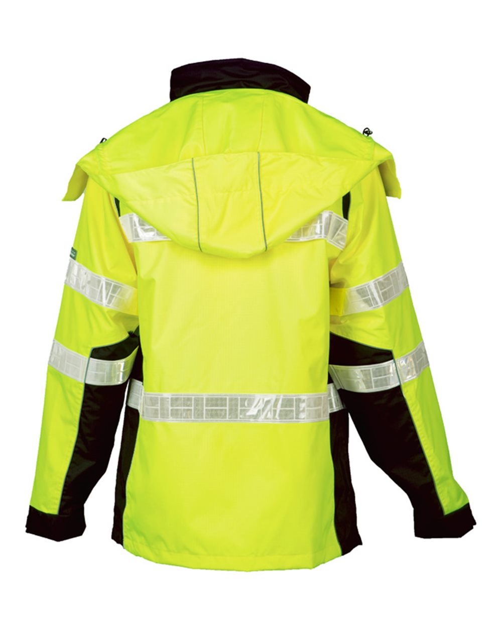 Rear View of Lime Premium Brilliant Series® Rainwear Jacket - RWJ112