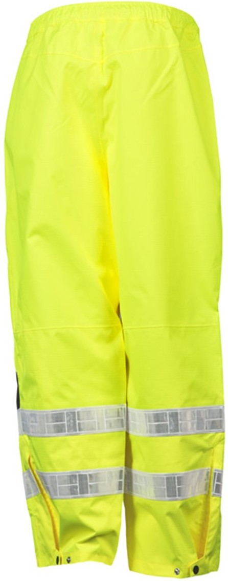 Rear View of Lime Premium Brilliant Series® Rainwear Pants - RWP112