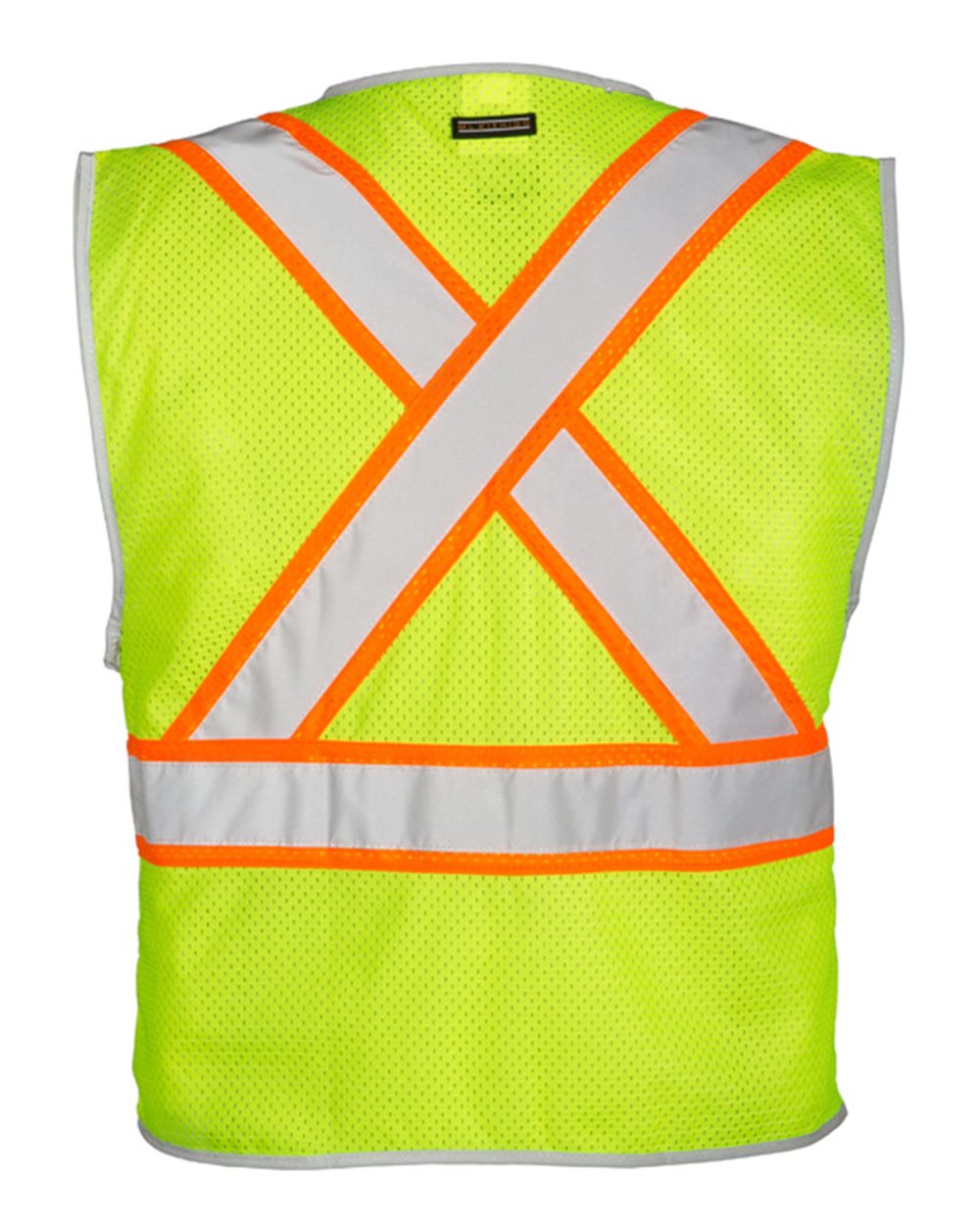 Rear View of Lime Premium Brilliant Series® X Back Dual Compliant Vest - 1576-1577