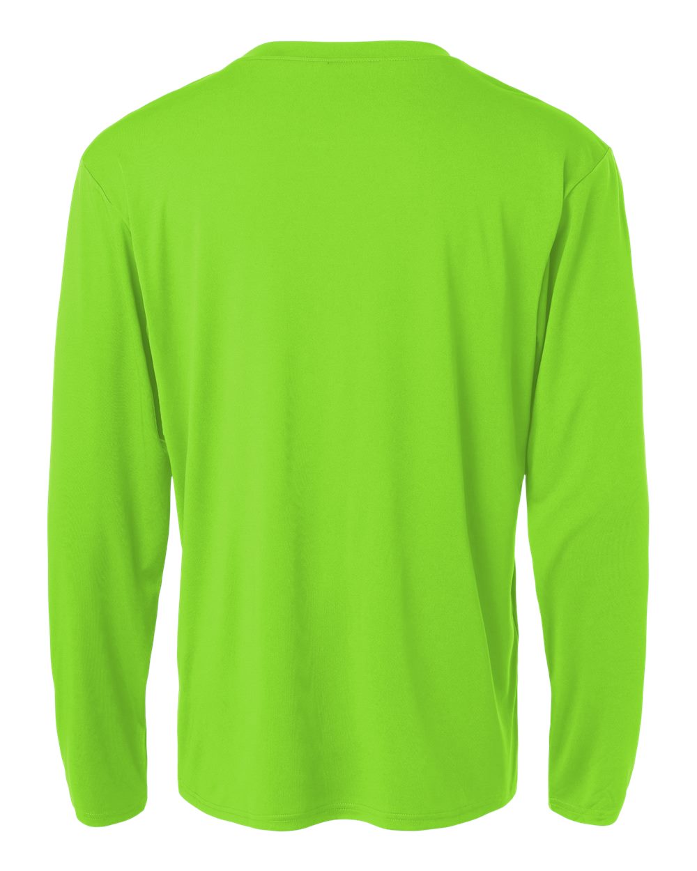 Rear View of Lime Pro-Lock Performance Long Sleeve T-Shirt - 48400