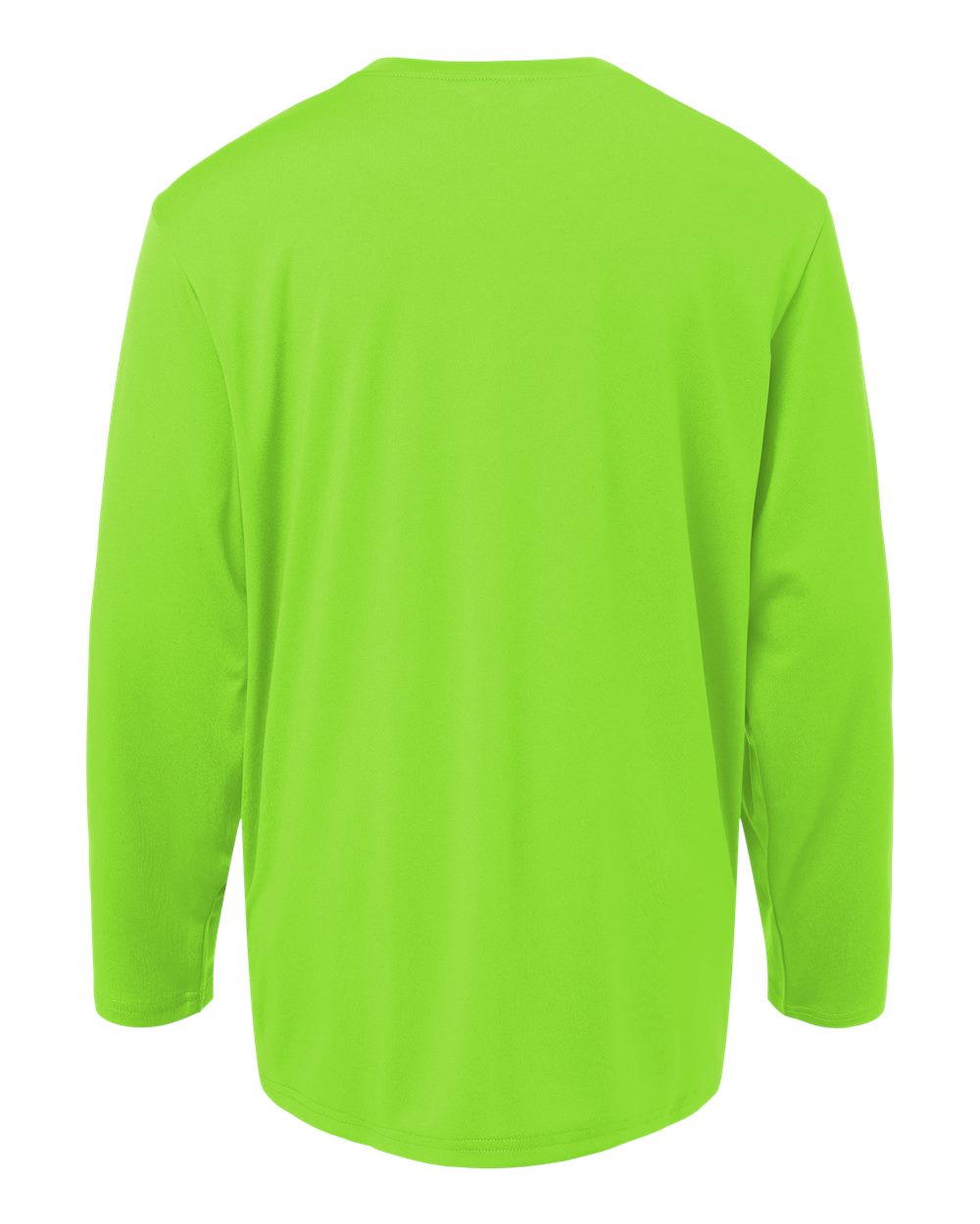Rear View of Lime Pro-Lock Youth Performance Long Sleeve T-Shirt - 48400Y