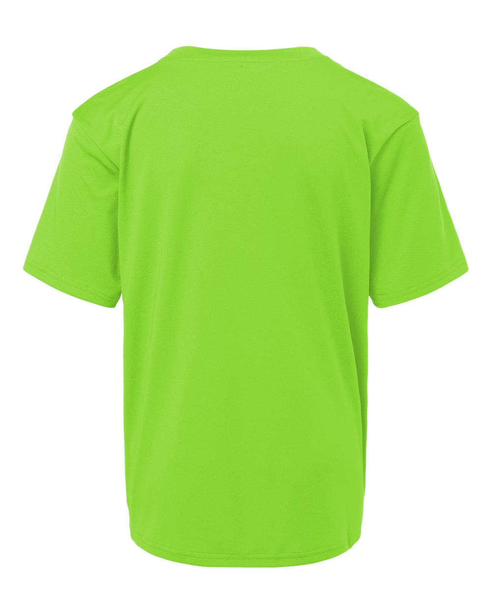Rear View of Lime Pro-Lock Youth Performance T-Shirt - 48000Y