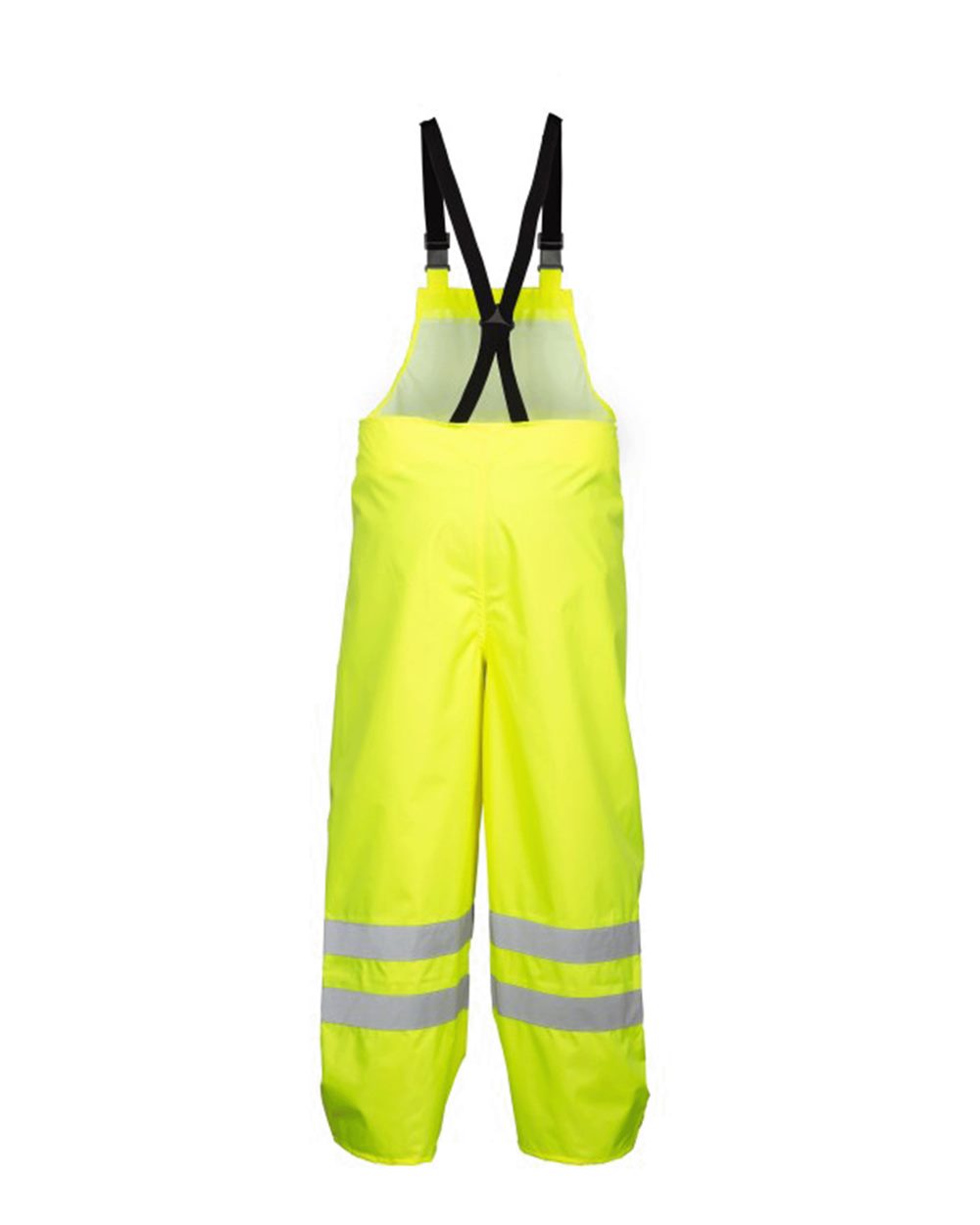 Rear View of Lime Storm Stopper Rainwear Bib - 9665P
