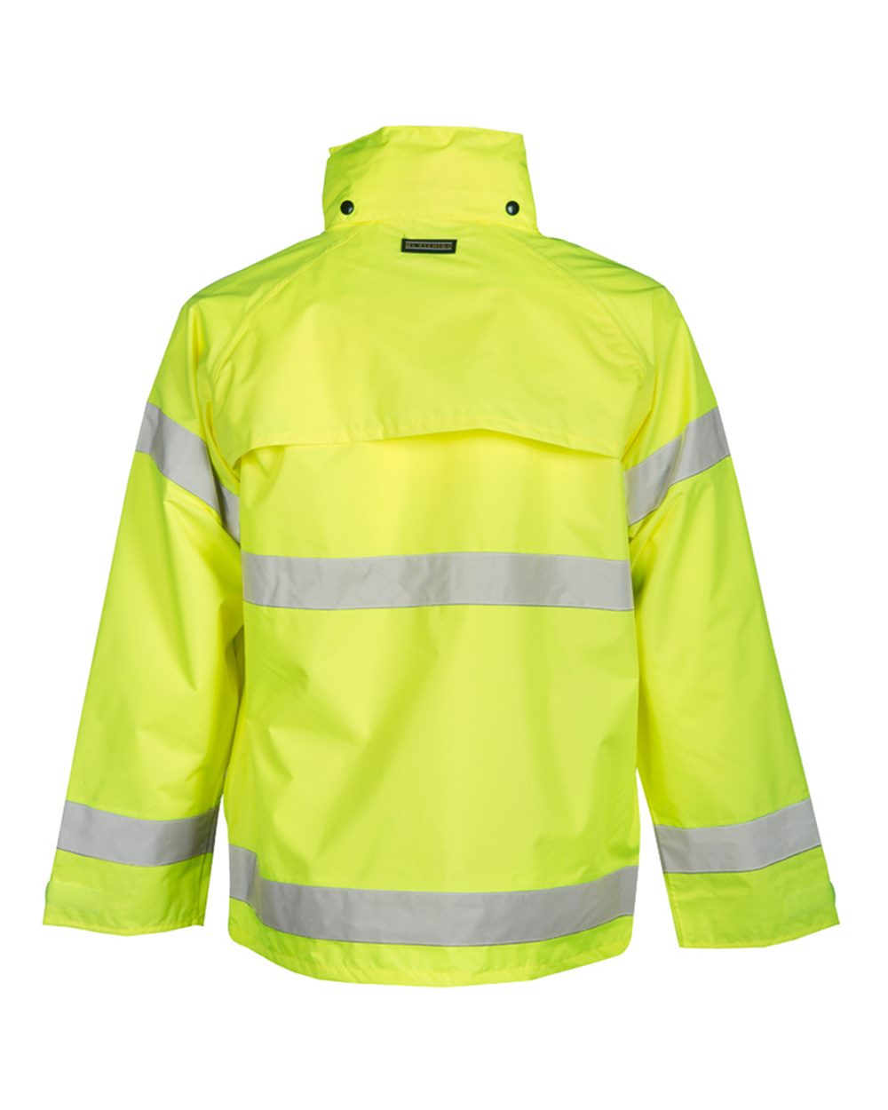 Rear View of Lime Storm Stopper Rainwear Jacket - 9665J