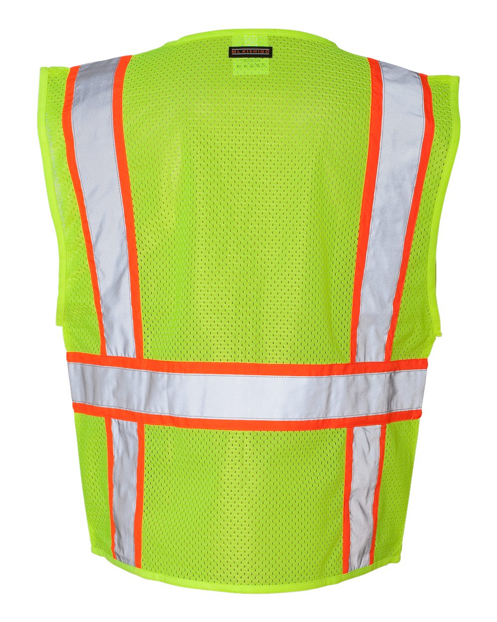 Rear View of Lime Ultra-Cool™ Solid Front Vest with Mesh Back - 1163-1164