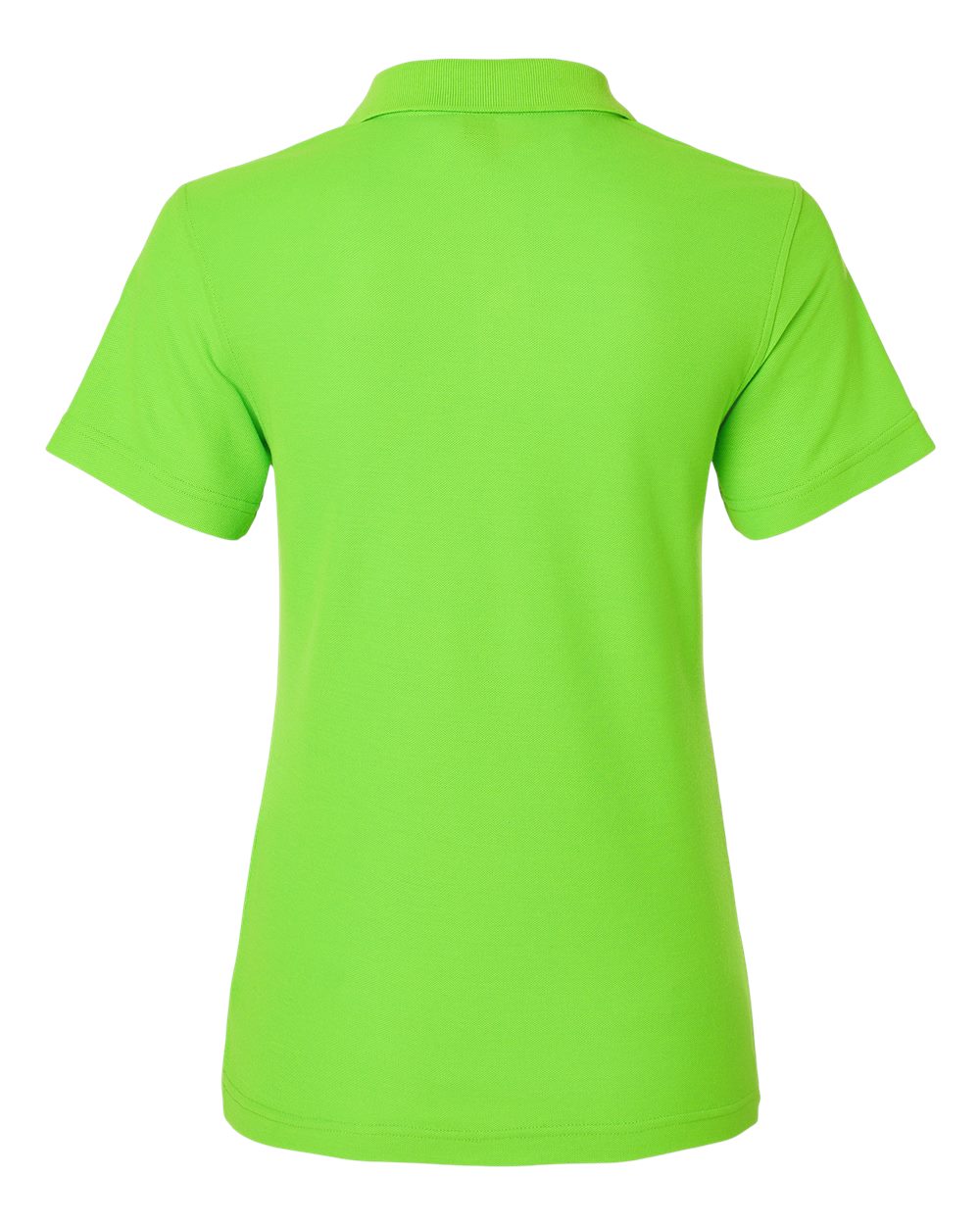 Rear View of Lime Women's Pique Polo - 62800L