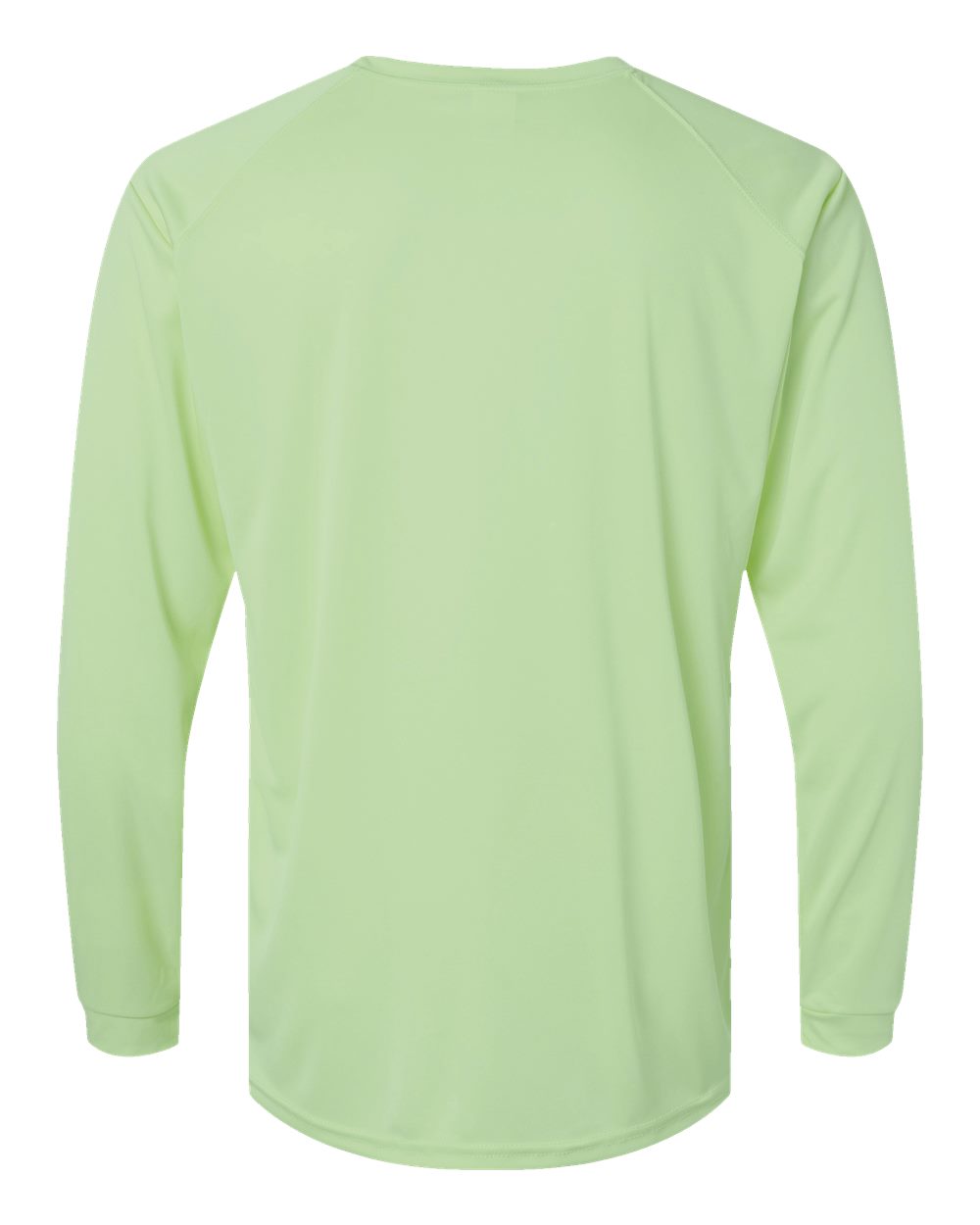 Front View of Limeade Long Islander Performance Long Sleeve T-Shirt - 210