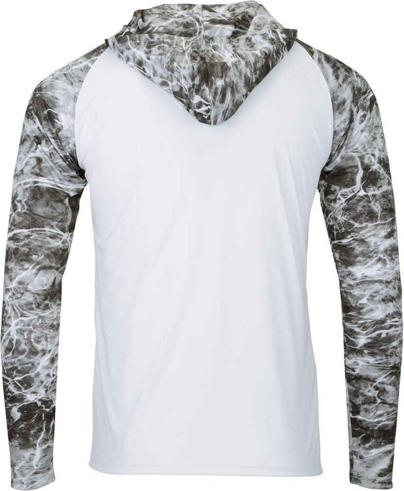 Rear View of Manta Biloxi Performance Colorblocked Hoodie - 241