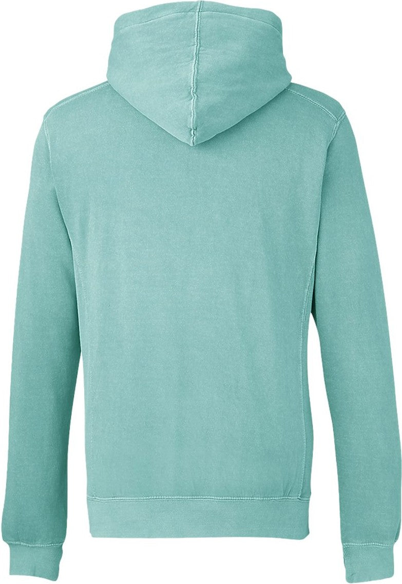 Rear View of Marine Pigment-Dyed Fleece Hooded Sweatshirt - 8730