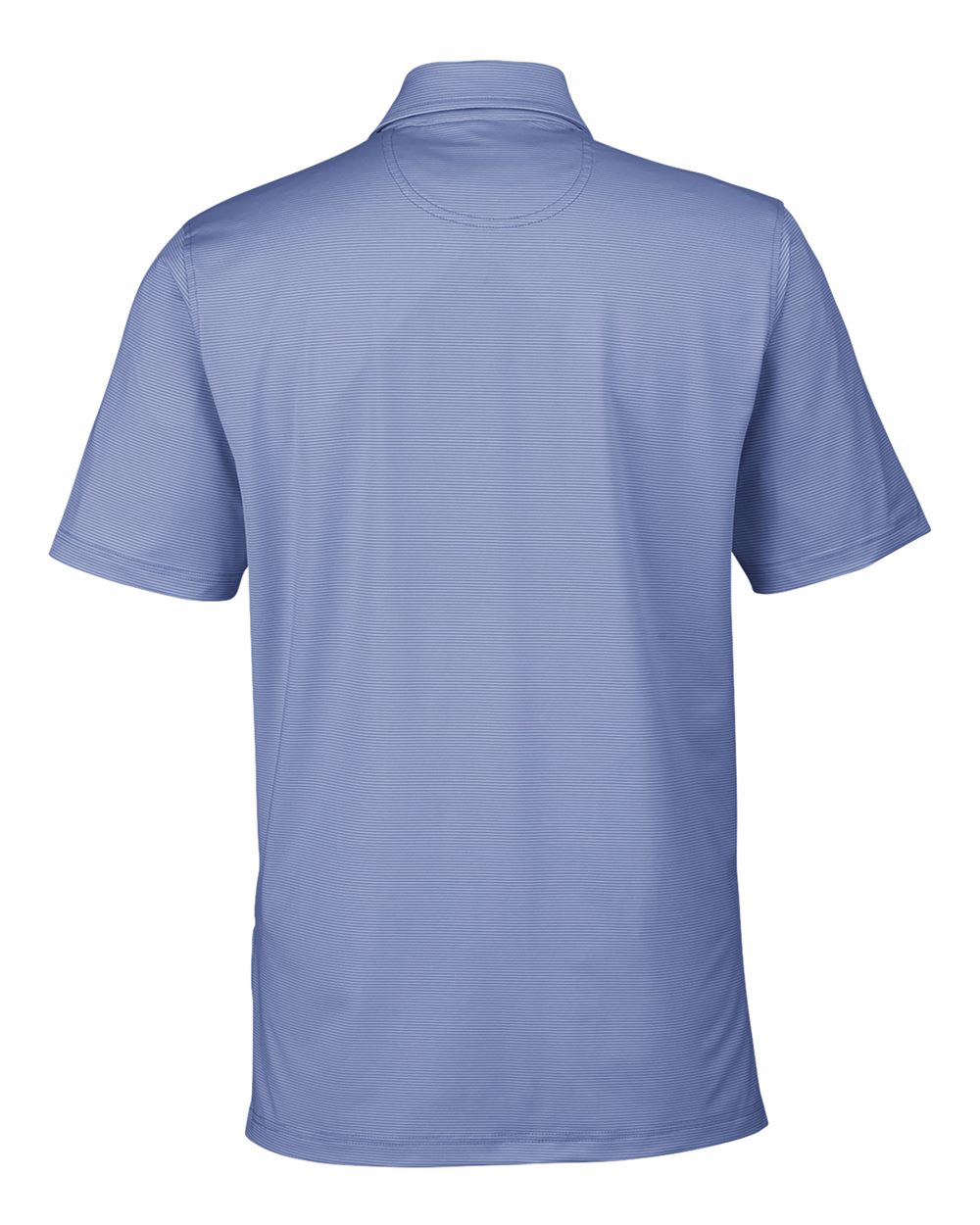 Rear View of Marine USA Made Mini Stripe Tech Polo - I11526