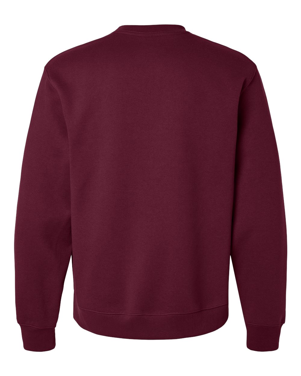 Rear View of Maroon 10 oz. Heavyweight Sweatshirt - 4711