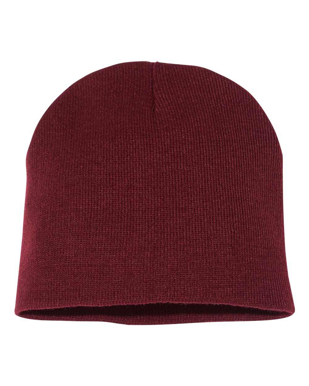 Front View of Maroon 8 1/2" Beanie - 1500KC