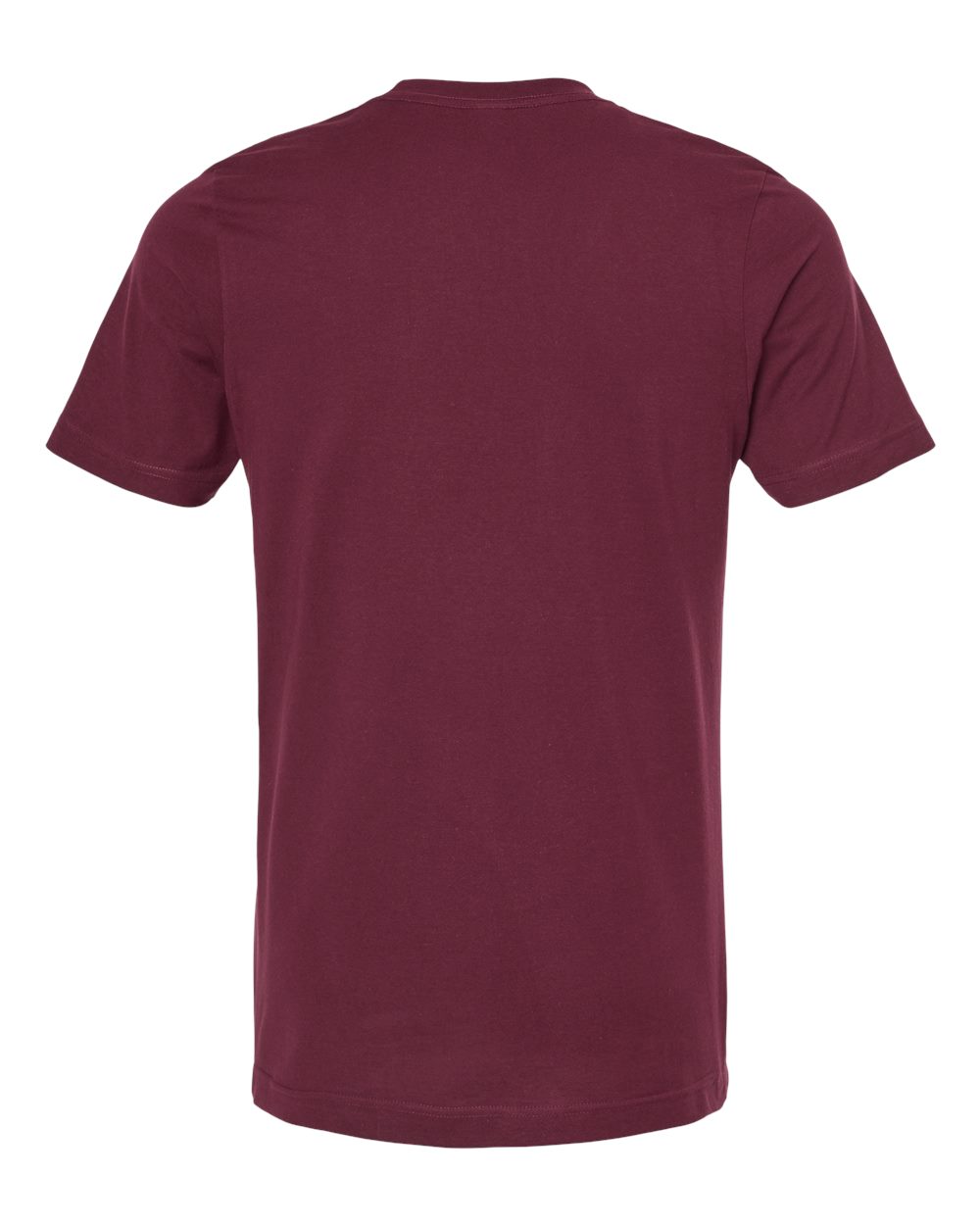 Rear View of Maroon Combed Cotton T-Shirt - 602