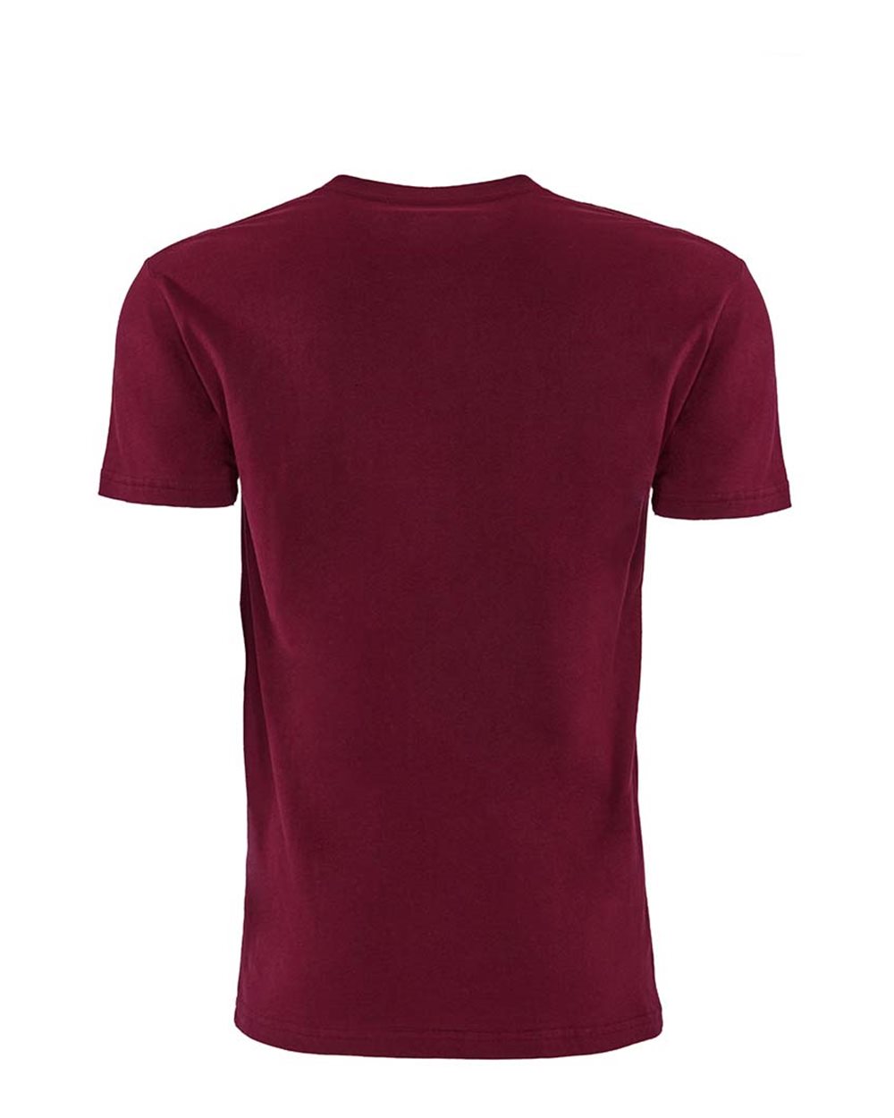 Rear View of Maroon Cotton Pocket T-Shirt - 3605
