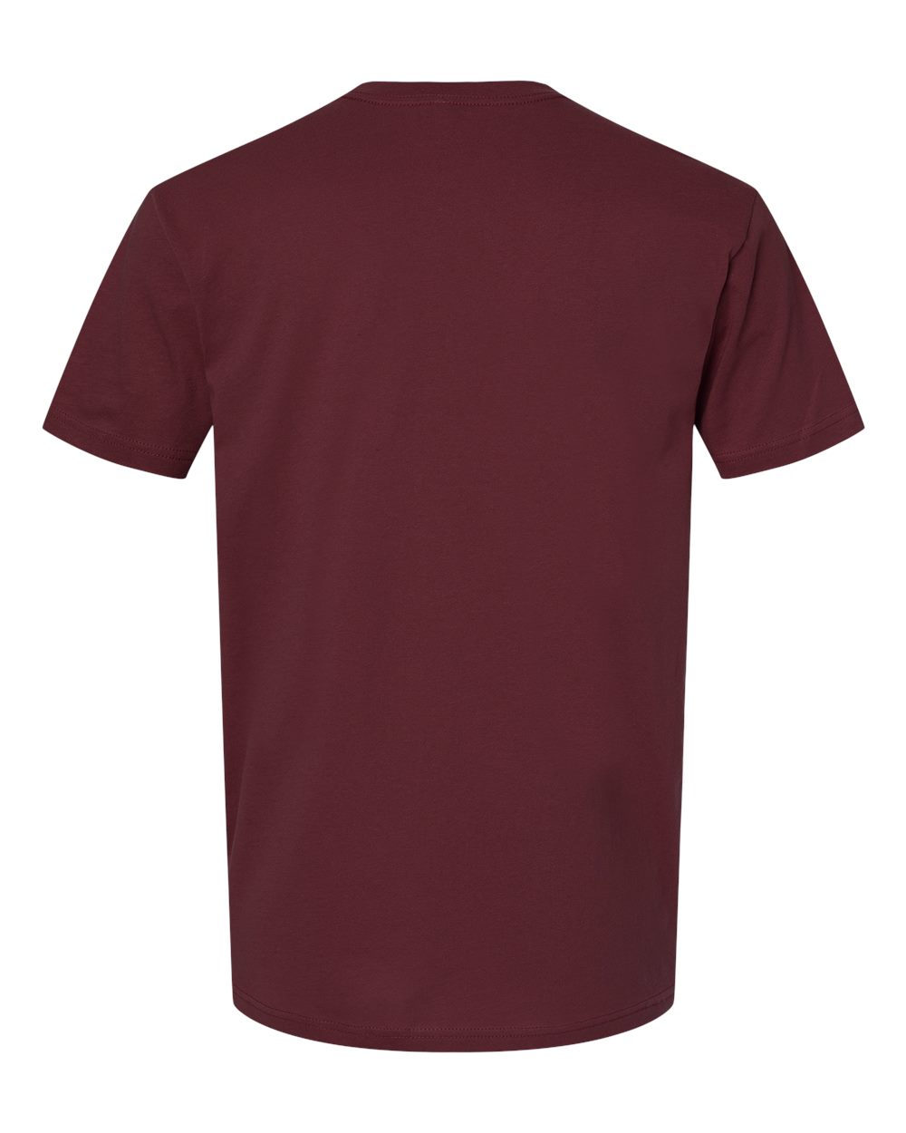 Rear View of Maroon Cotton T-Shirt - 3600
