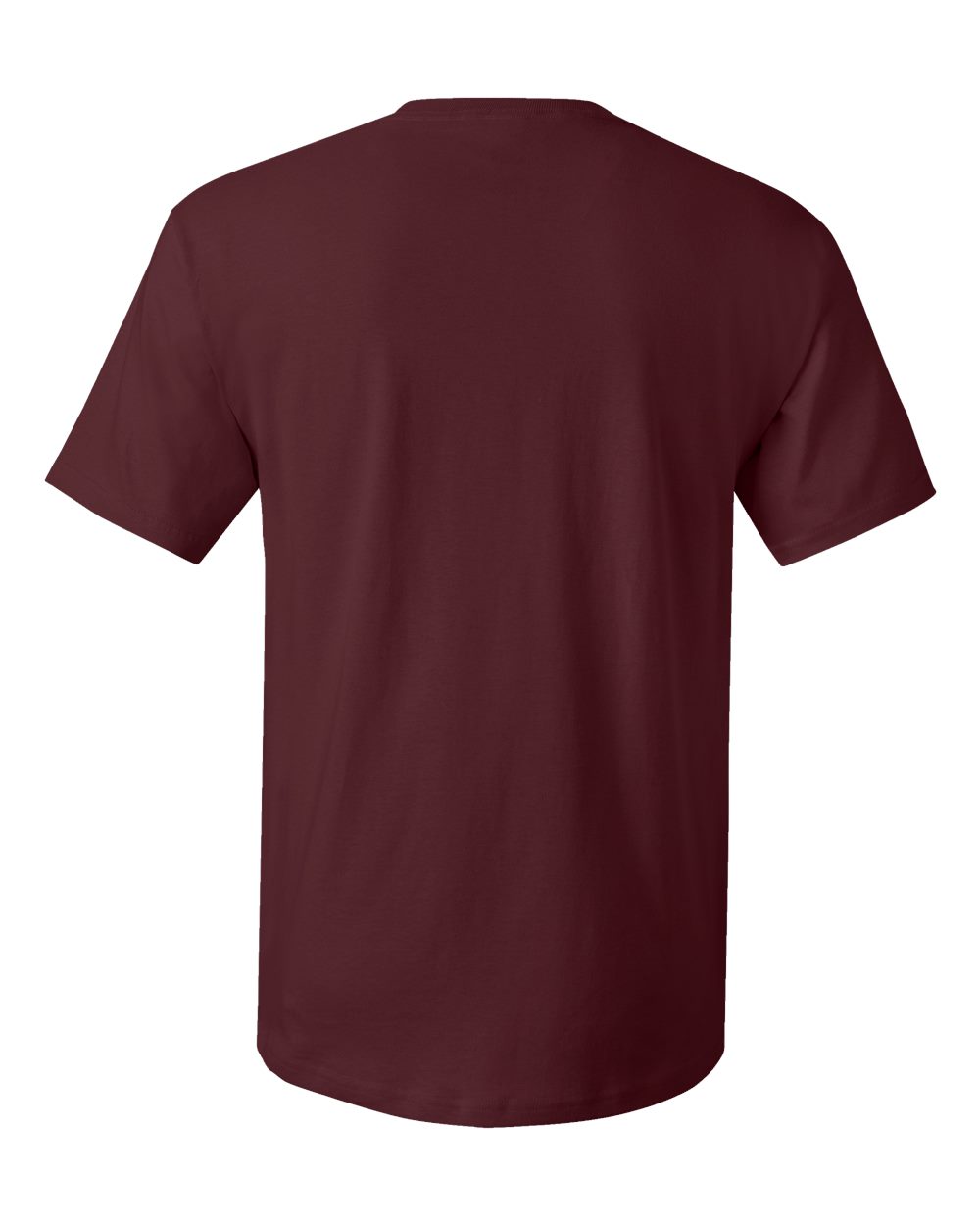 Rear View of Maroon Essential-T T-Shirt - 5280