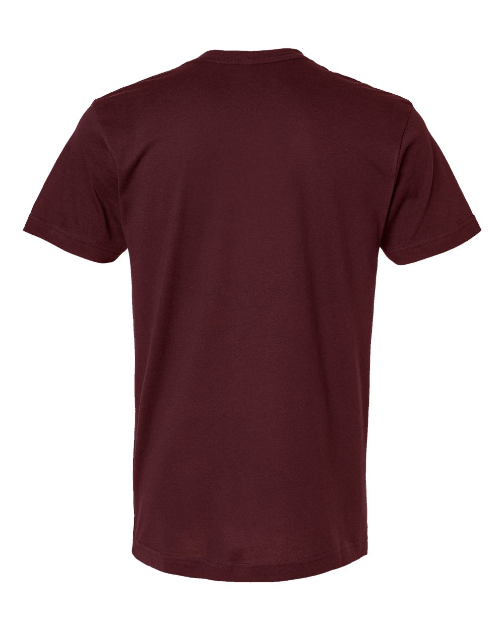 Rear View of Maroon Fine Jersey Tee - 6901