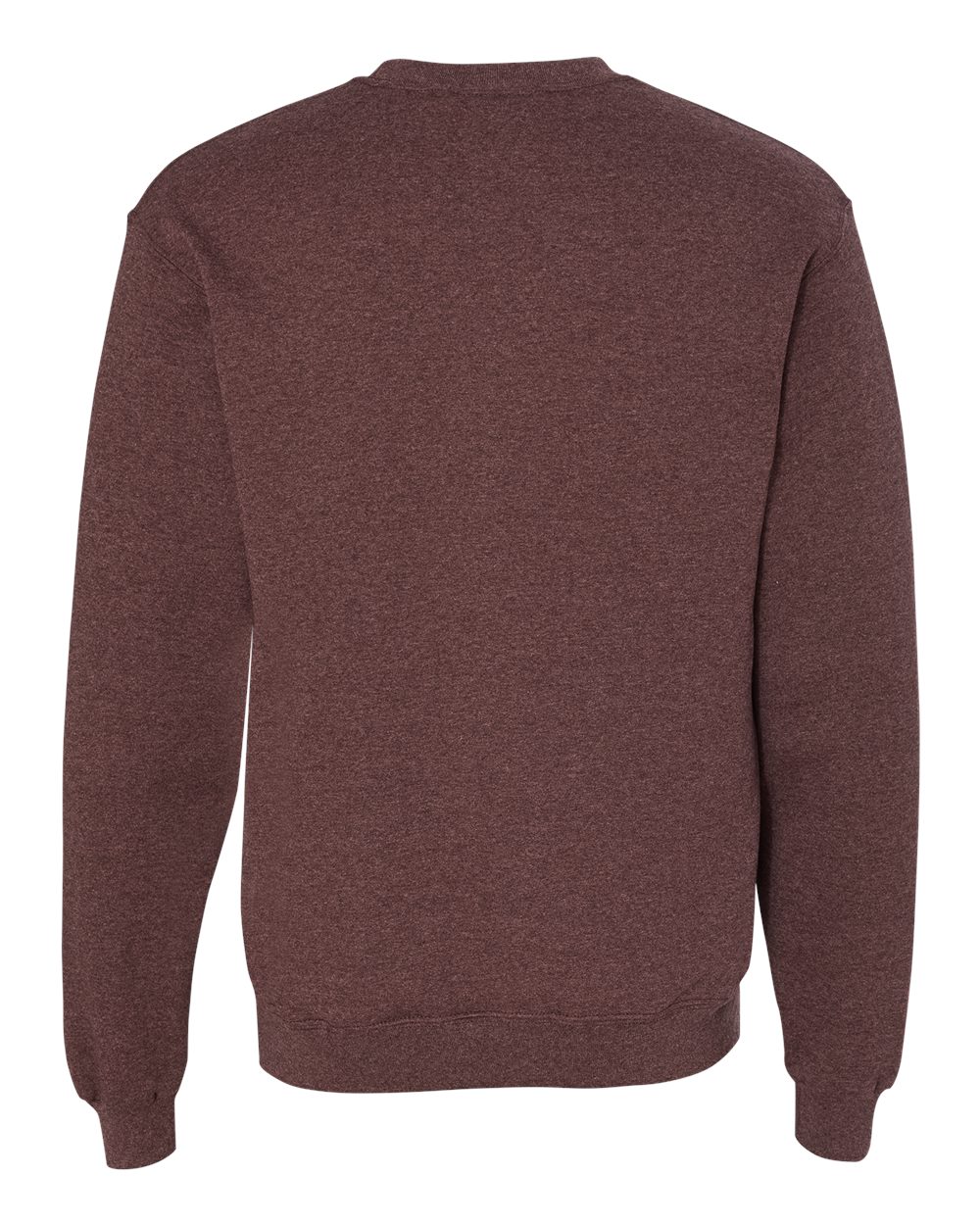 Rear View of Maroon Heather Powerblend® Crewneck Sweatshirt - S600