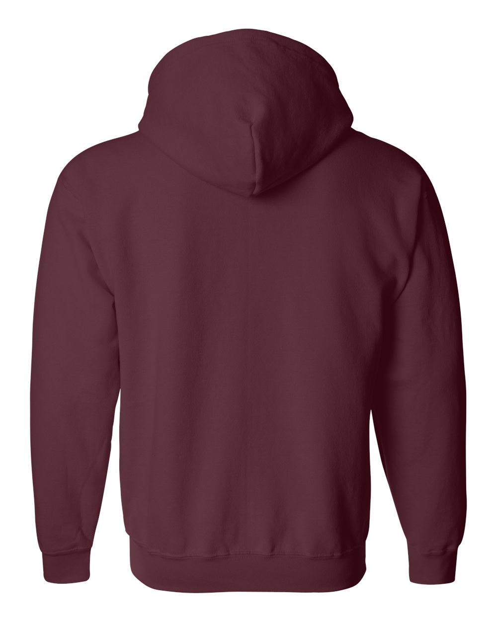 Rear View of Maroon Heavy Blend™ Full-Zip Hooded Sweatshirt - 18600