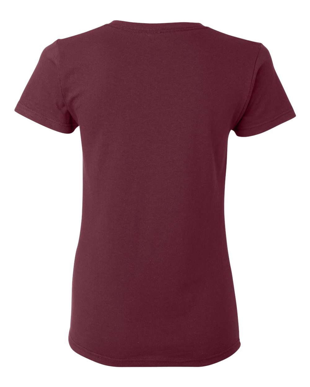 Rear View of Maroon Heavy Cotton™ Women’s T-Shirt - 5000L