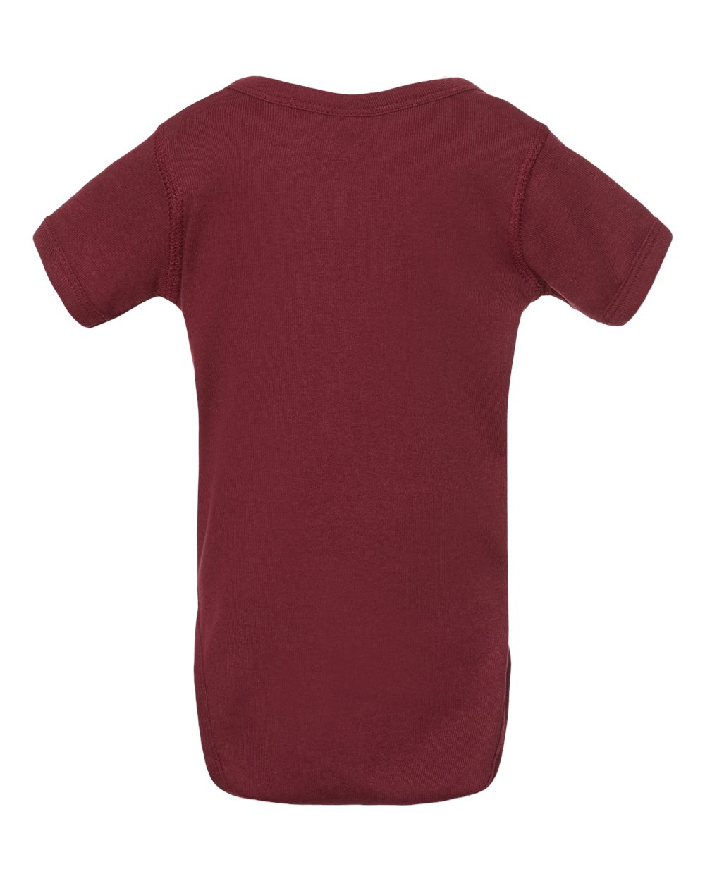 Rear View of Maroon Infant Baby Rib Bodysuit - 4400