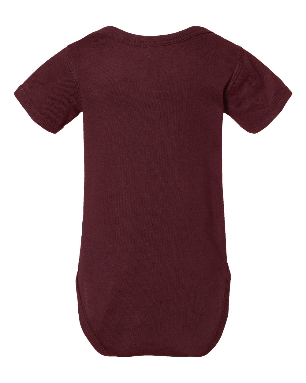 Rear View of Maroon Infant Fine Jersey Bodysuit - 4424